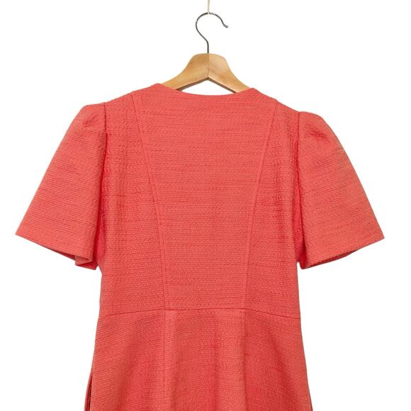 NWT Gal Meets Glam Kathleen Button-Front Mini Dress in Pink Tweed Size 0 - Picture 12 of 16